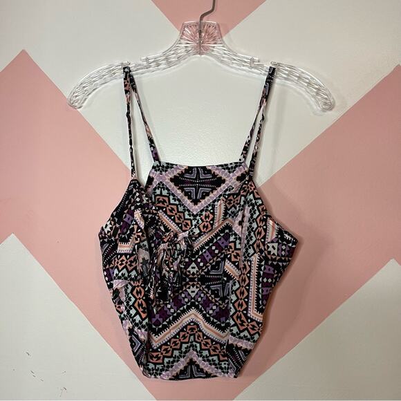 NWT Express Top Aztec Print Halter Top Boho Indie Bohemian Summer Size Small - Picture 3 of 6